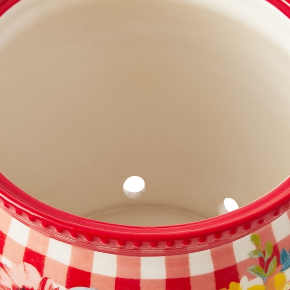 ❤️ New Pioneer Woman Sweet Romance Red Gingham Potatoe Keeper - Picture 3 of 8